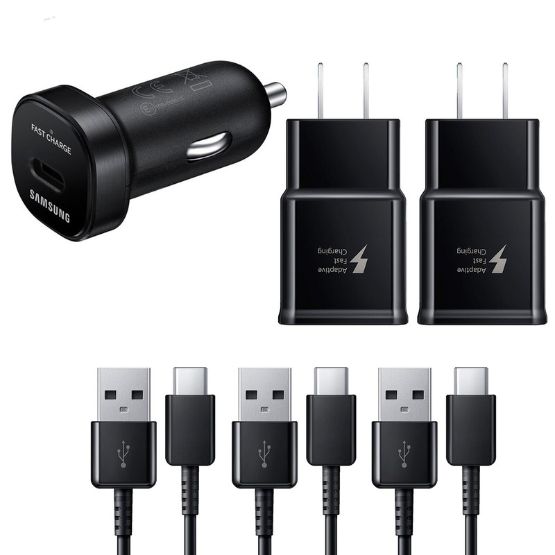 OEM Samsung Galaxy S23 S22 S21 S20 S10 Fast Charging USB Wall Charger +Cable lot
