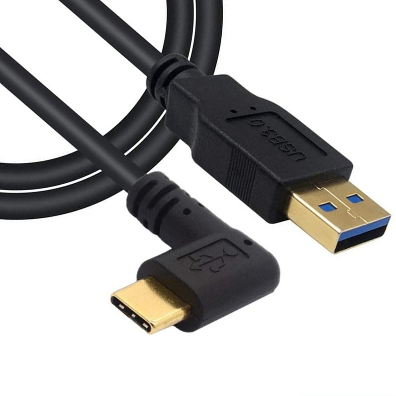 USB C Male to USB3.0 Male Cable 1M/3.3FT, 90 Degree Right/Left Angled Type c …