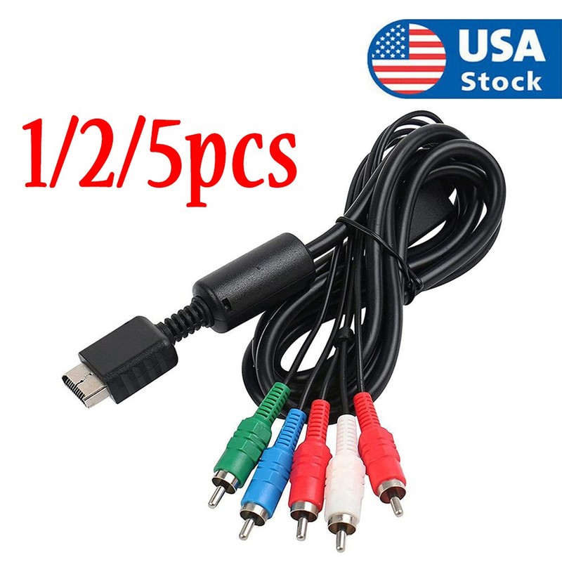 For SONY Playstation 2 3 PS2 PS3 Component RCA AV Video-Audio Cable Cord