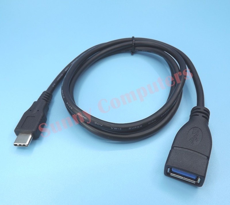 Premium USB 3.1 Type-C OTG Cable USB3.1 Male to USB3.0 Female Adapter Cord 100CM