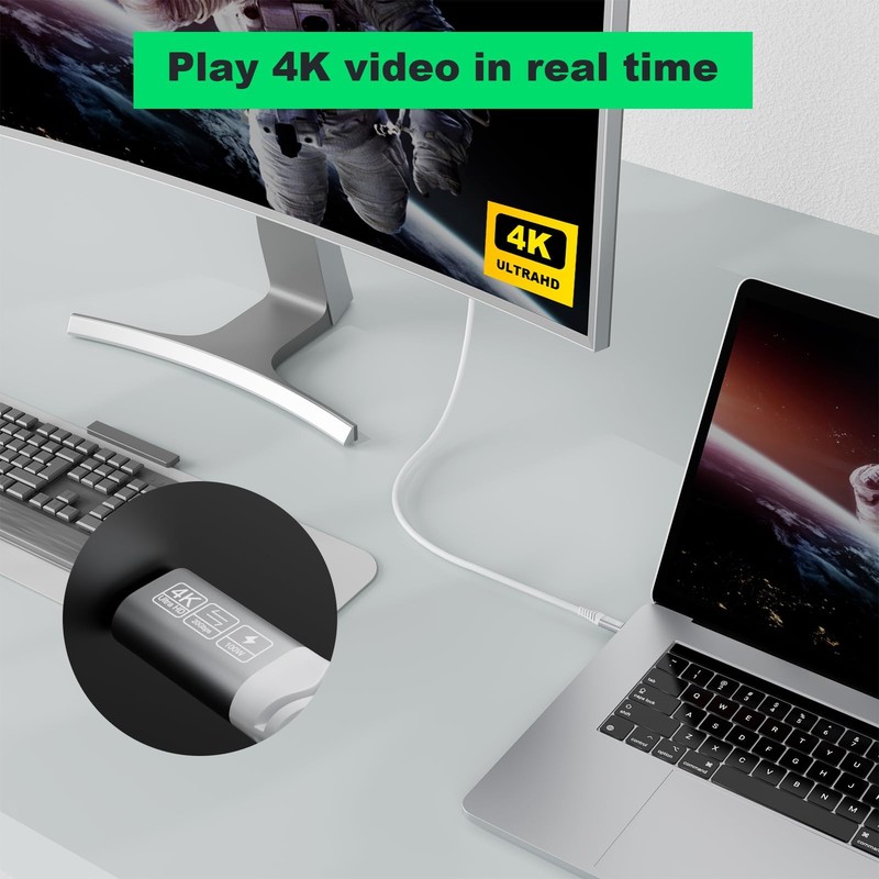USB C 3.2 Gen 2X2 Cable - 3.3ft, 4K Monitor Cable, 20Gbps High Speed Data Tra... gallery