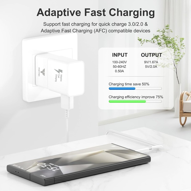 6Pcs For Samsung S25 S24 S23 S22 S21 Fast Charger Plug USB Power Adapter Block gallery