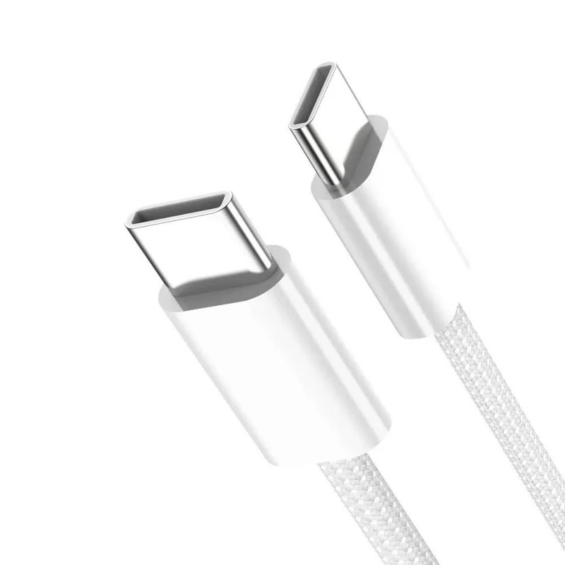 60W USB C to USB C Fast Charging Cable Braided Cord for iPhone Samsung Xiaomi