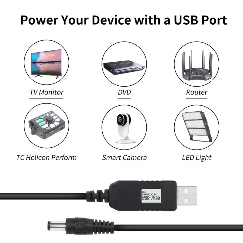 DC 5V to DC 12V USB Voltage Step Up Converter Cable Power Supply USB Cable wi... gallery