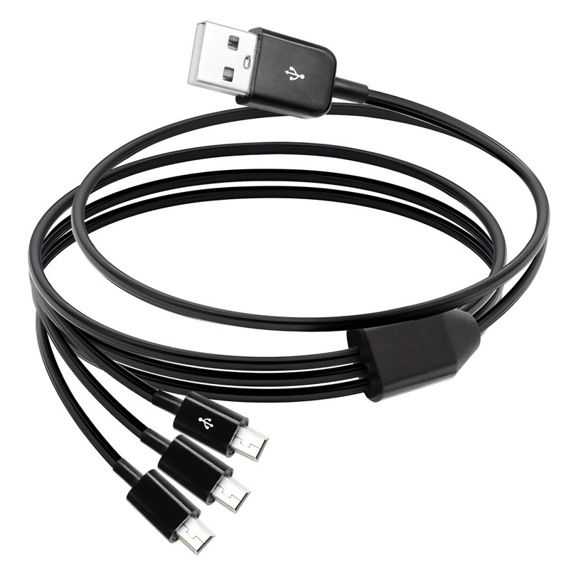 3 in 1 Multi Mini USB Splitter Cable USB 2.0 A Male to 3 Mini 5 Pin Cord 1M