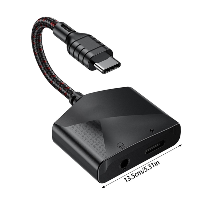 Multifunction USB C to 3.5mm Headphone & Charging Adapter ABS for Gaming & Music gallery