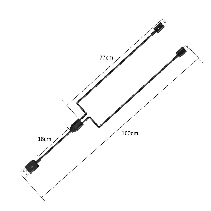 Dual Mini USB Splitter Cable,2 in 1 USB 2.0 A Male to 2 Mini 5 pin Male Data ... gallery