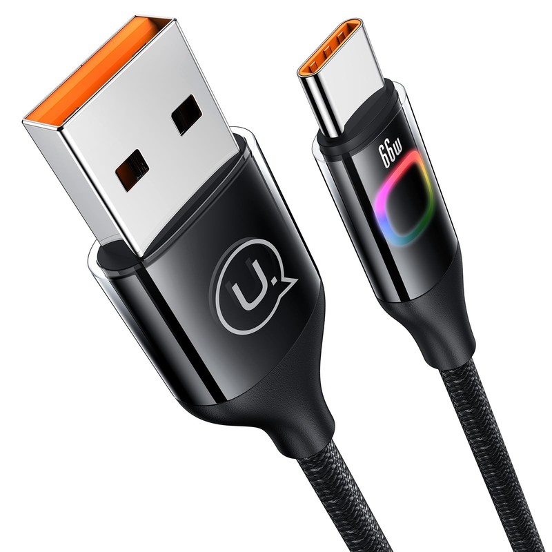 Enablink USB C Charger Cable 4ft, 6A/66W Fast Charging Type C to Black