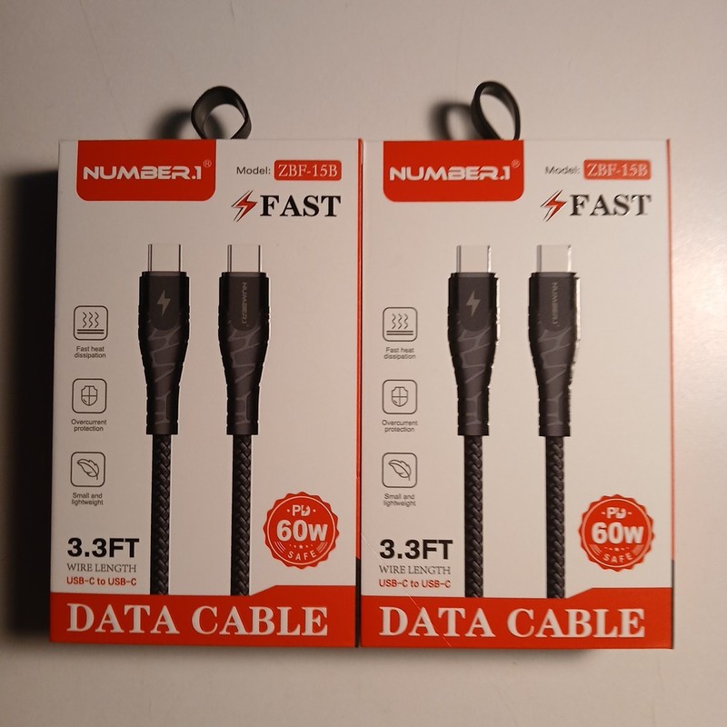 Number.1 3.3 Ft Wire Length Data Cable Model:ZBF-15B For Fast Charging.
