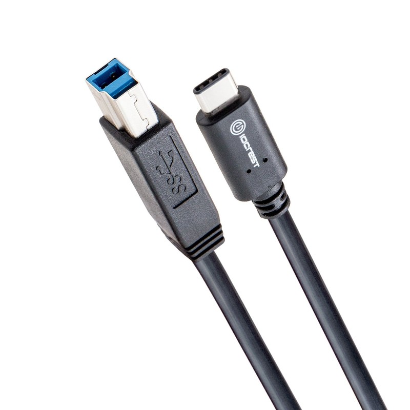 IO Crest SY-CAB20193 USB Type C to USB 3.1 Standard-B Cable, Black