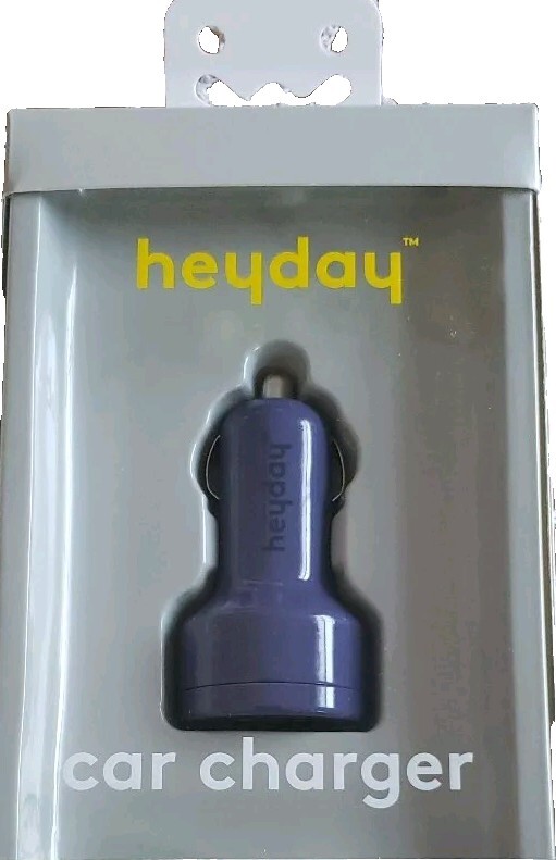Two (2) heyday™ ~ Car Chargers ~ High Charging Speed ~ 3.1 amp/15.5w