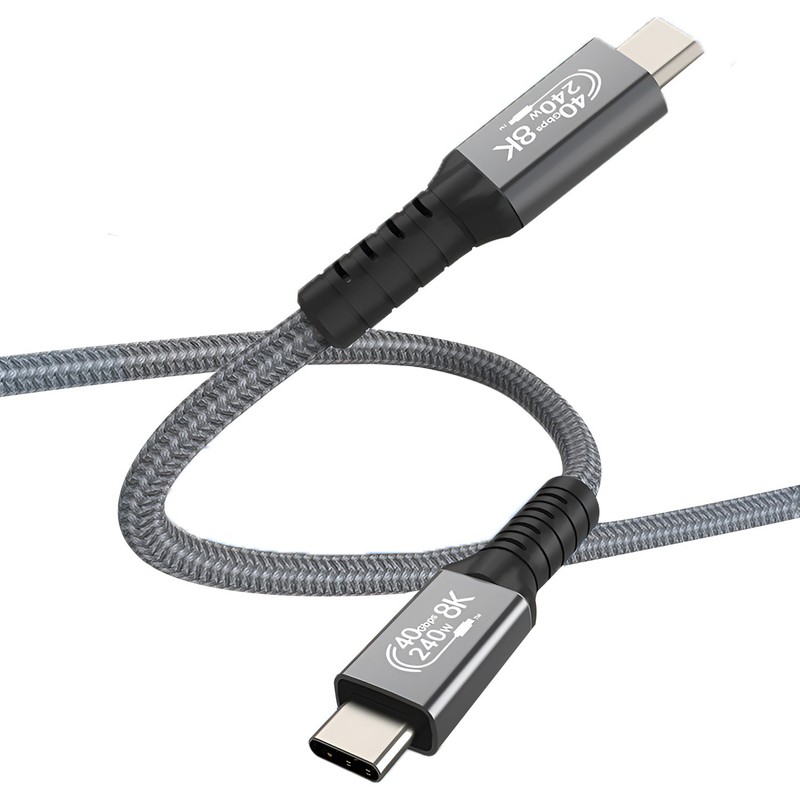 USB4 Cable – 7ft 240W Fast Charging USB-C to USB-C Cable – 8K@60Hz 40 Gbps