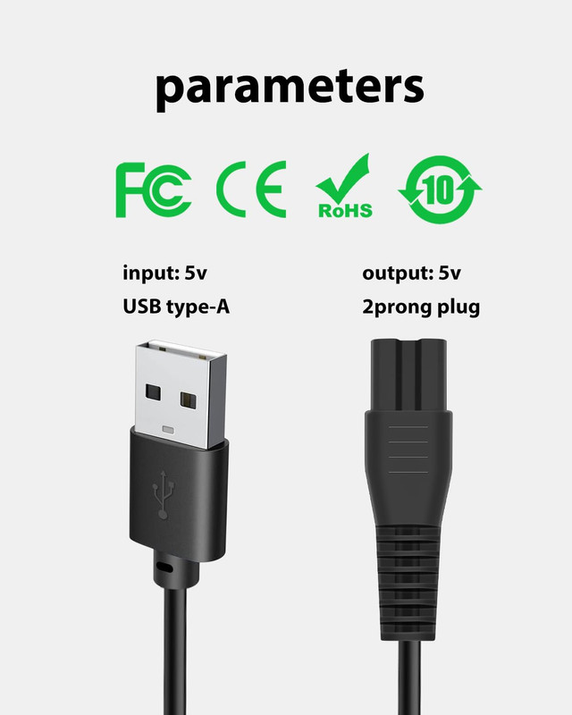 5V USB Charger Cable for Freebird Head Shaver Kit, Charger Cable gallery