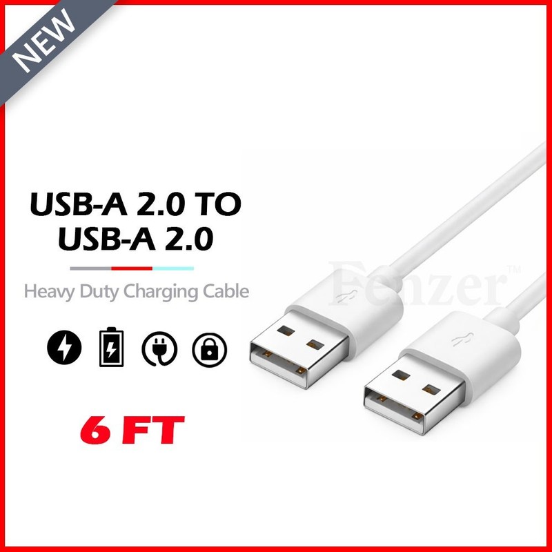 USB 2.0 A Male to A Male Cable Data Transfer Super Speed Power Charger 6 FT