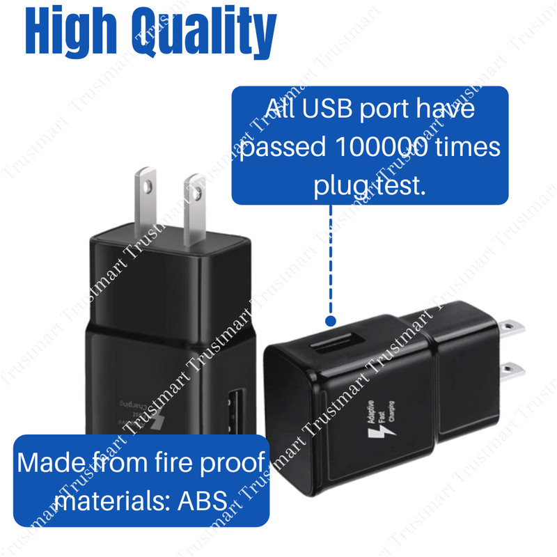 5 Pack Adaptive Fast Wall Charger Adapter USB Type C Cable Lot For Samsung S10 9 gallery