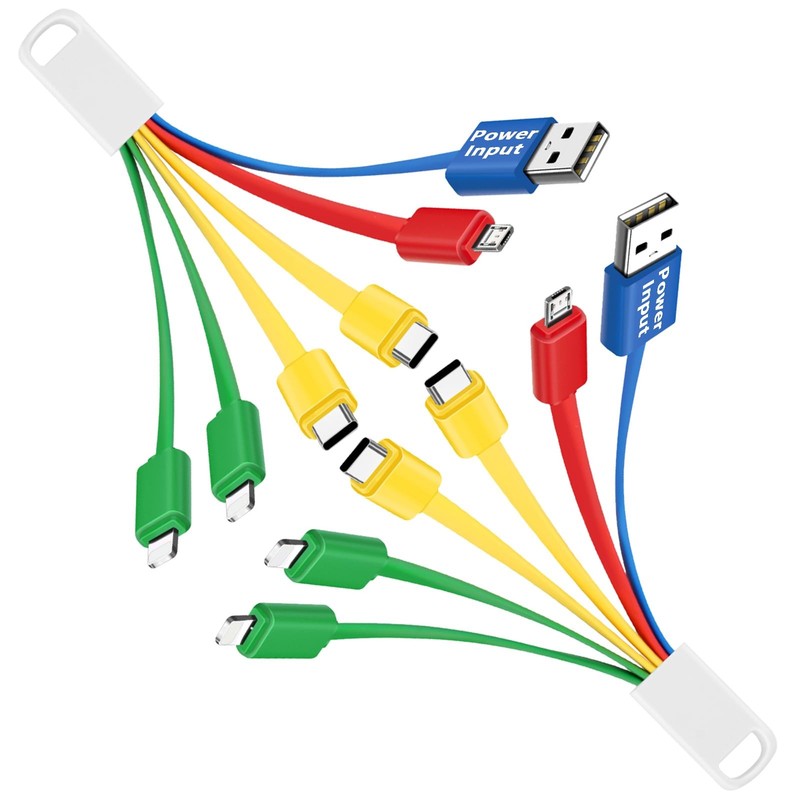 Multi Charging Cable Short 3 in 1 Universal Charger for All Devices