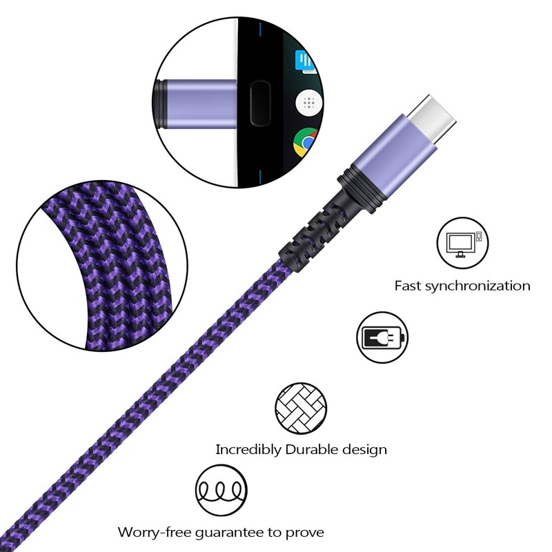 4Pack/6FT Phone Charger Type C Android Fast Charging Cord for Samsung Galaxy ... gallery