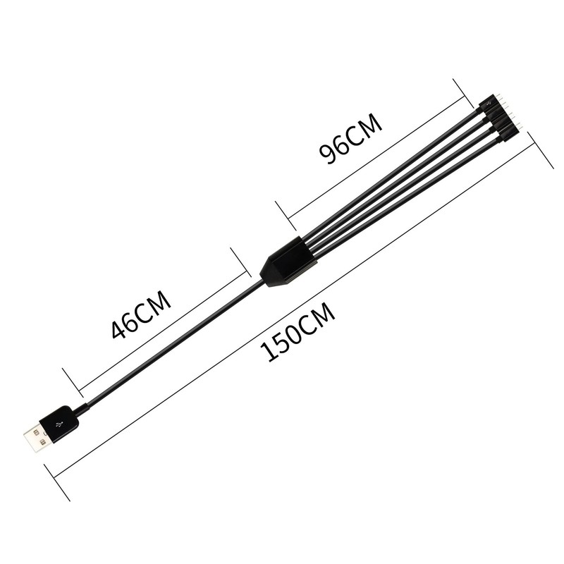 4 In 1 Micro USB B Data Cable Smartphone In-Vehicle Devices Black 1.5M/4.92 Ft gallery