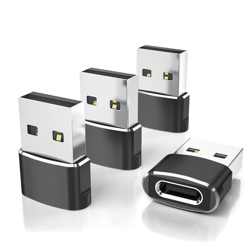 4 Pack USB A Male to USB C Female Adapter Connector for iPhone 17 and 16 Series gallery
