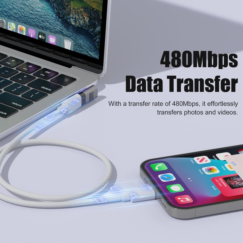240W Magnetic Right Angle USB C to USB C Adapter Fast Charging Type C Adapter gallery