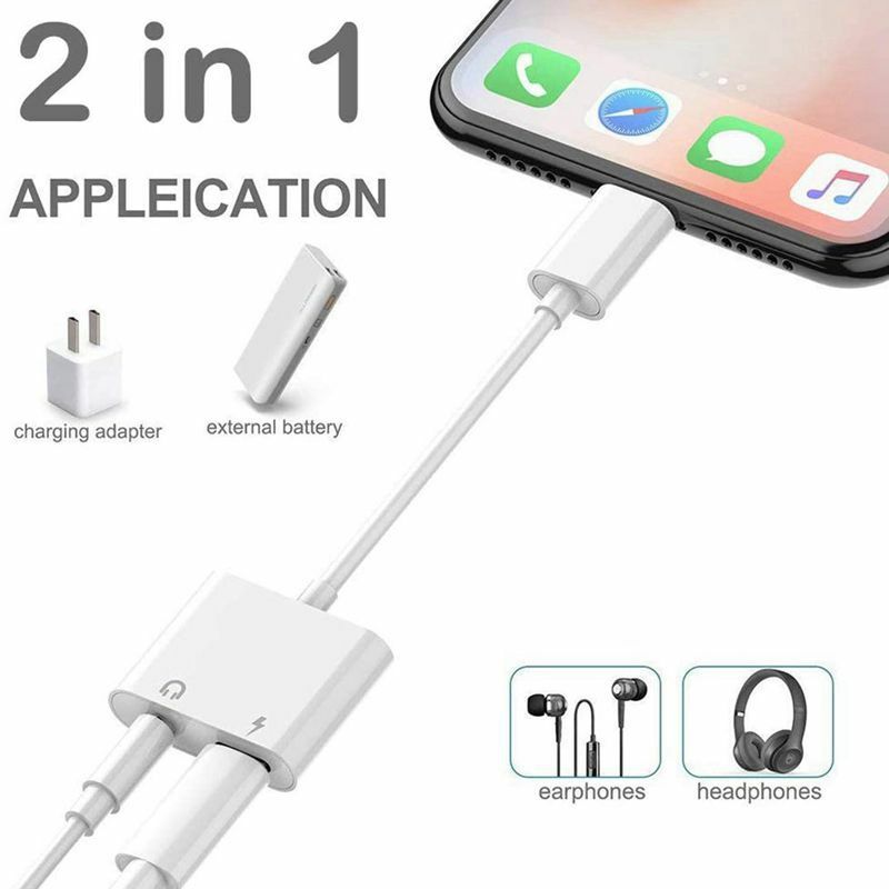 For iPhone 14 13 12 Pro Max to 3.5mm Headphone Jack Adapter Audio Splitter Lot gallery