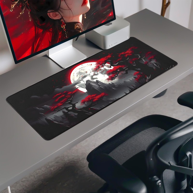 Large Gaming Mouse Pad, Anime Black Mousepad with with Non-Slip Base, Expande... gallery