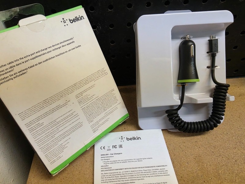 Belkin BOOST↑UP Car Charger USB Port Micro USB Cable 2.4A Black Open Box OEM gallery