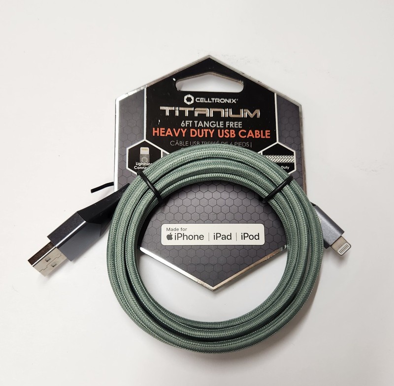 Celltronix Titanium 6ft Tangle Free Heavy Duty USB - Lightening Cable for iPhone gallery