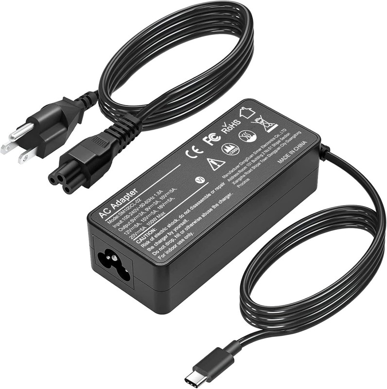 100W Universal USB-C Laptop Charger Fast Power Adapter for MacBook Dell Lenovo H