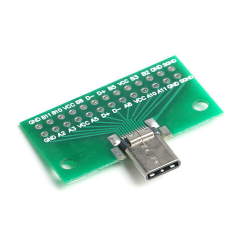 24P USB 3.1 Type-C Male Female Test PCB Board Adapter 2.54mm Connector Socket