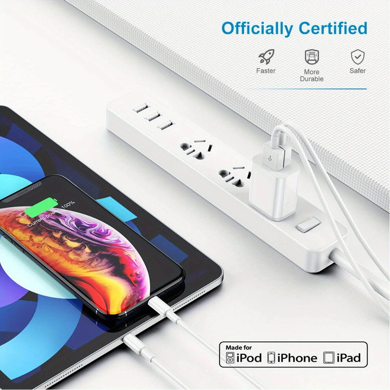 10 Pack Fast Charger Cable Cord Lot For iPhone 6 7 8 XR 11 12 13 14 Pro Max iPad gallery