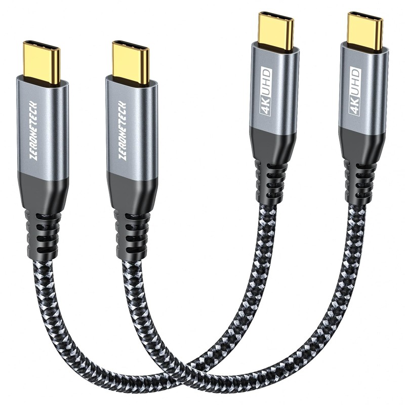 12 inch USB C Cable [2-Pack 1FT] 20Gbps High Speed Data Transfer Cable Short,…