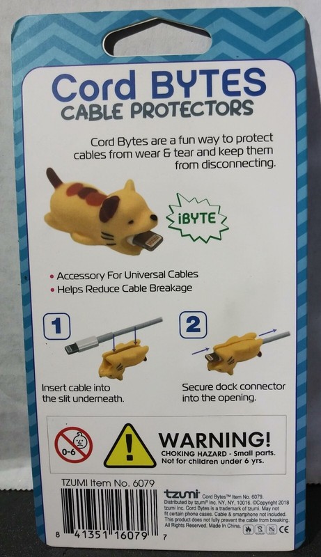 Tzumi Cord Bytes Cable Protector New In Package Orange Clownfish & Blue Whale gallery