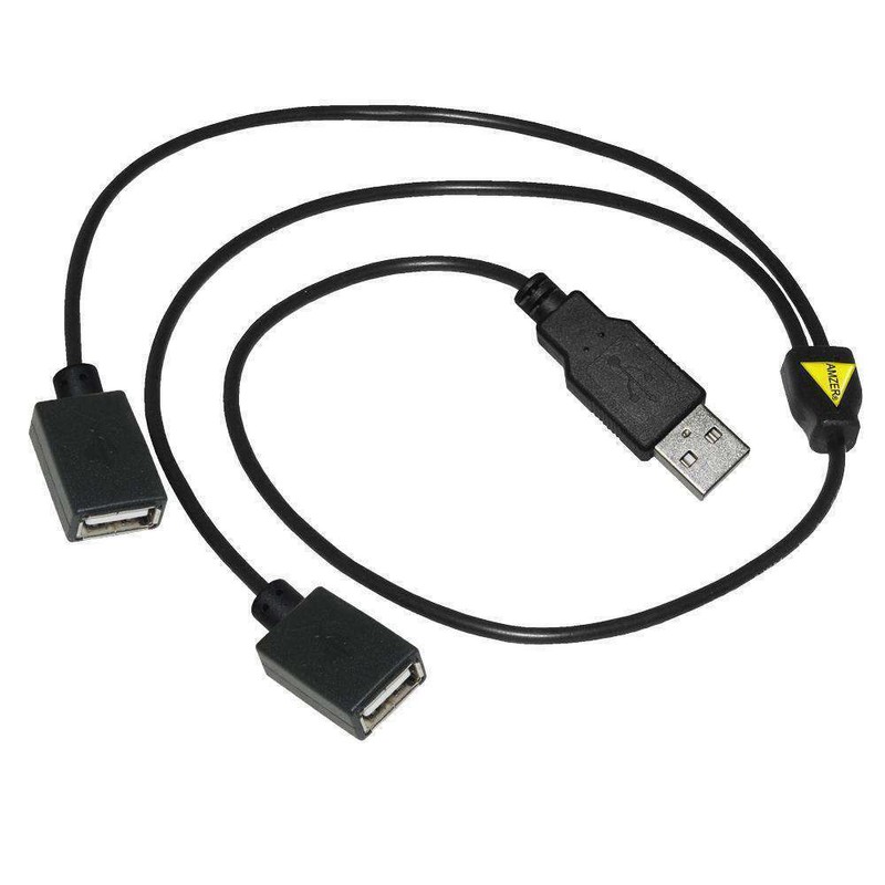 USB 2.0 A Male To Dual USB Female Y Splitter Power Cord Adapter Cable x5 PACK gallery