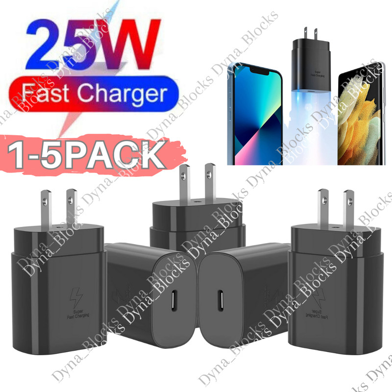 25W USB-C Super Fast Charging Power Adapter PD Type C Charger Block For Samsung