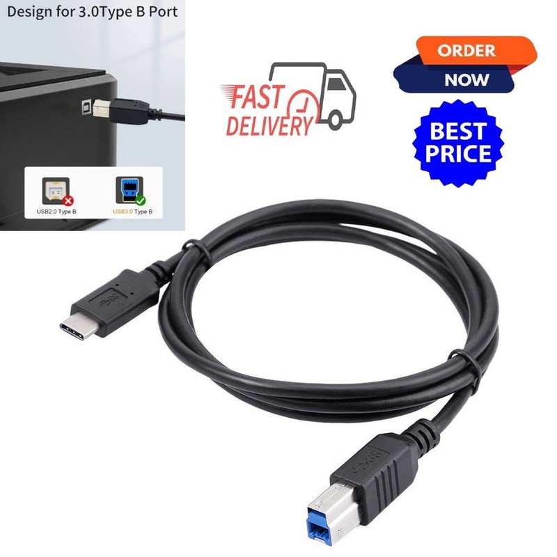 Brand New USB 3.0 Type C USB-C to USB 2.0 B Male USB-B Cable for Printer Fast