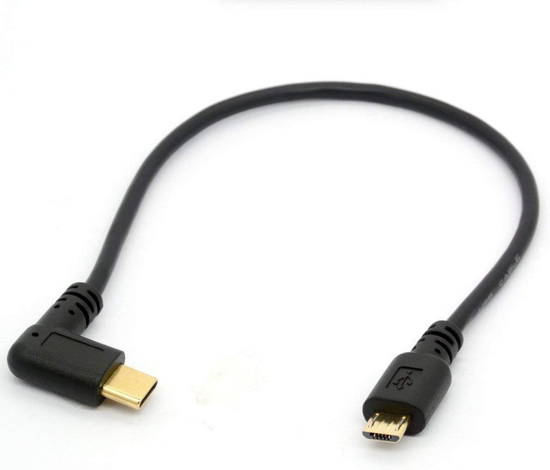Angle USB Type C to Micro USB Cable, 90 Degree USB-C Male to Micro-B Male | gallery