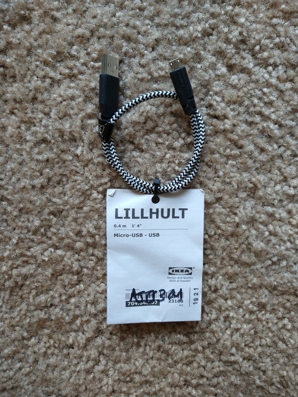 IKEA LILLHULT Micro-USB to USB cable