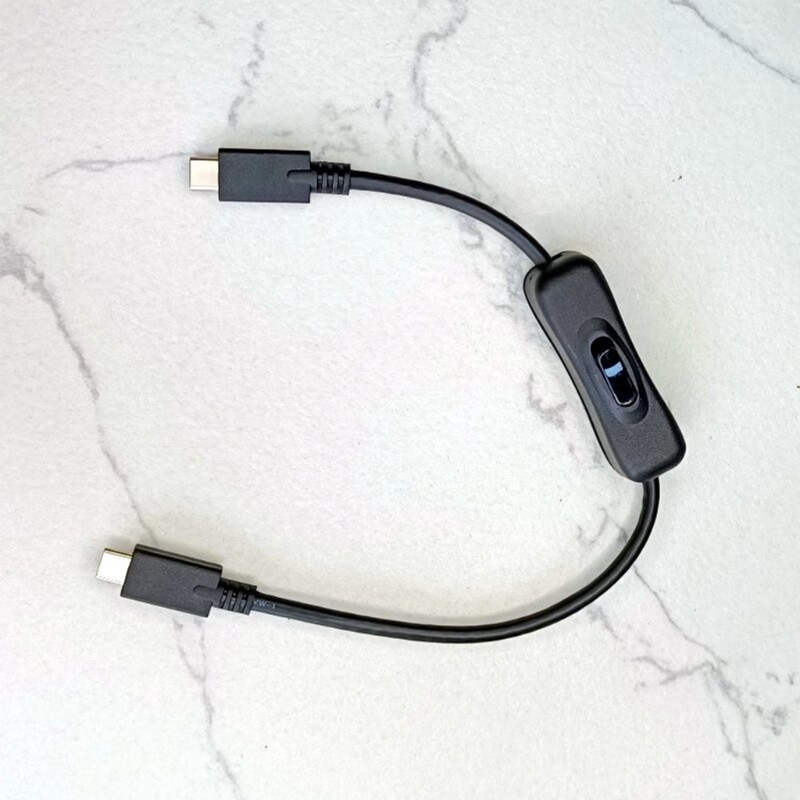 USB Type C with Switches Power Button Charging Extension Cable Universal Type C gallery