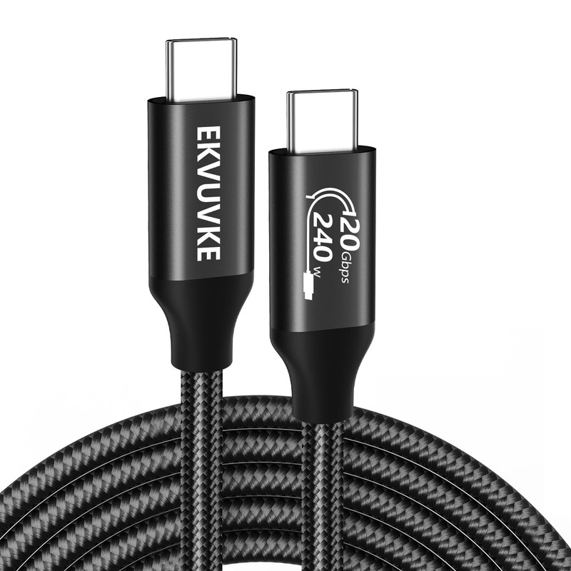 USB C Monitor Cable 6.6FT, 8K@60Hz/4K@120Hz Video Output, 240W Fast Charging,…