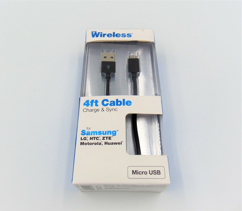 Just Wireless 4 Ft Cable Charge & Sync For Samsung LG HTC ZTE Motorola Huewi