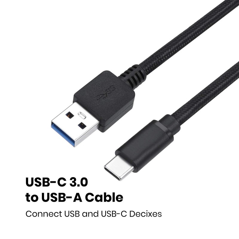 Durable 3 Ft USB Type-C Male to USB-A Male Cable with High-Speed Data Transfer gallery