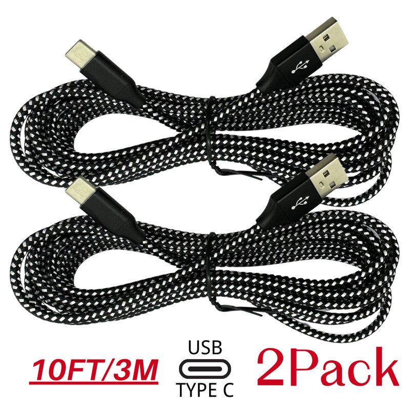 2PCS Adaptive Fast Charger USB C Phone Charging Cable For Samsung Galaxy Android
