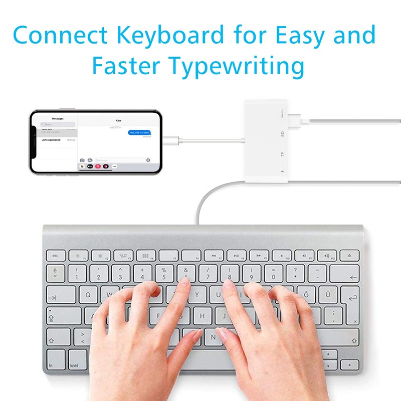 [Fast Data Transfer] For iPhone iPad SD TF Memory Card Reader Adapter For Office gallery