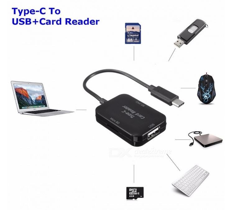 USB Type-C Card Reader SD MicroSD TF Memory Card OTG Combo HUB For MacBook Pro gallery