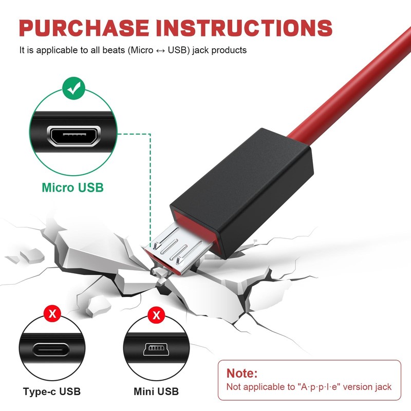 Replacement USB Charging Charger Power Supply Cable Compatible with Beats by ... gallery