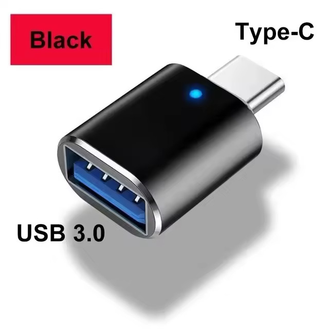 LED USB-C 3.0 Male to USBA Female Adapter Converter OTG Type C Android Phone LOT