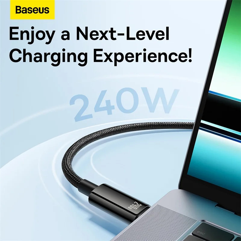 Baseus 240W USB C Cable PD 3.1 For MacBook Samsung S22 Xiaomi iPad Huawei PD gallery