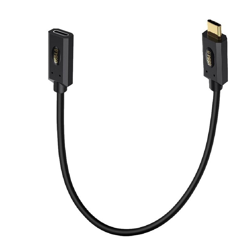 1ft 40Gbps USB 4.0 Type C Extension Cable 240W 5A PD 8K@60Hz Thunderbolt 3