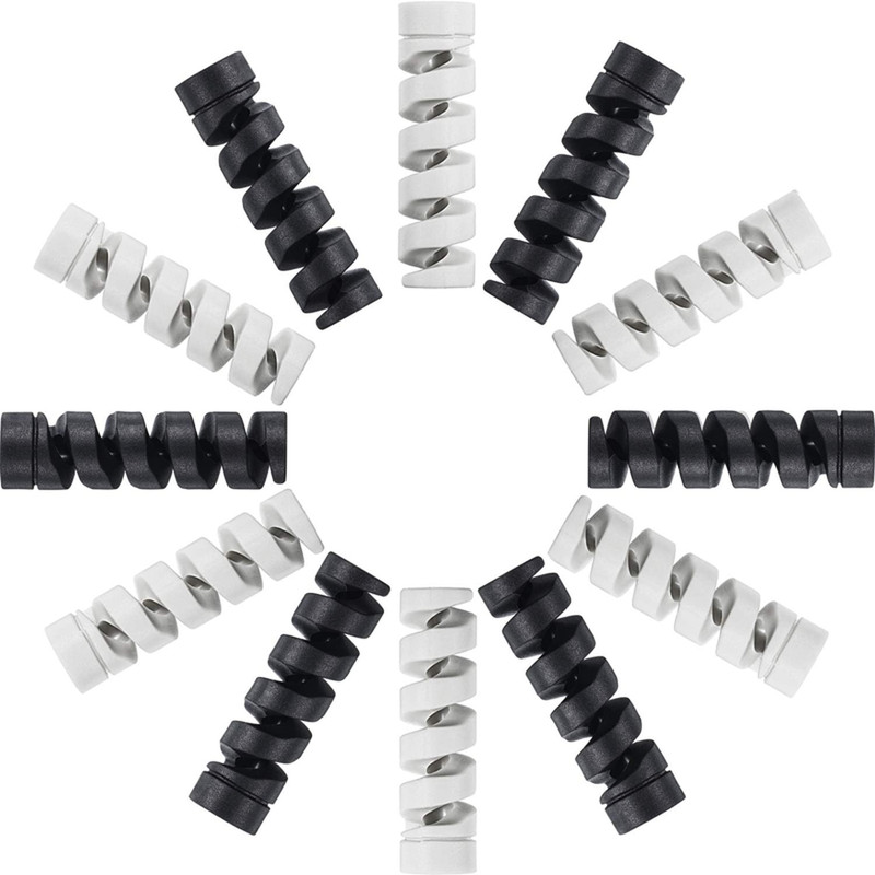 Jetec 12 Pieces Charging Cable Protector Silicone Spiral Charger Cable Savers gallery